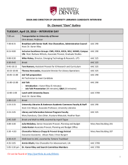 Meeting Itinerary