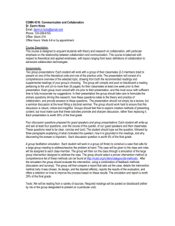 COMN 4310 Communication Collaboration (Hicks, Fall 2013)