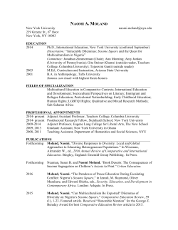 Naomi Moland CV