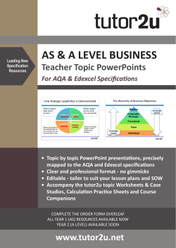 An order form for all these resources together with our Year 1 (AS) resources can be downloaded here.