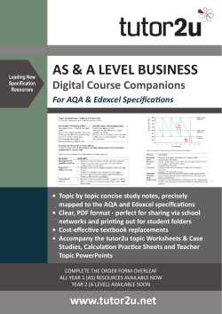 An order form for all these resources together with our Year 1 (AS) resources can be downloaded here.