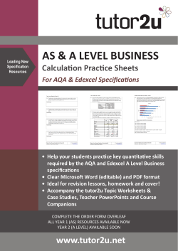 An order form for all these resources together with our Year 1 (AS) resources can be downloaded here.