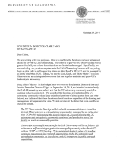 October letter