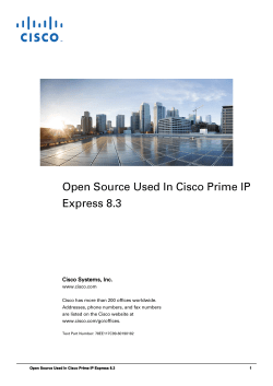 Cisco Prime IP Express 8.3 Third Party and Open Source Copyrights