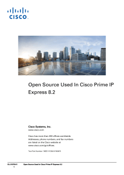 Cisco Prime IP Express 8.2 Third Party and Open Source Copyrights