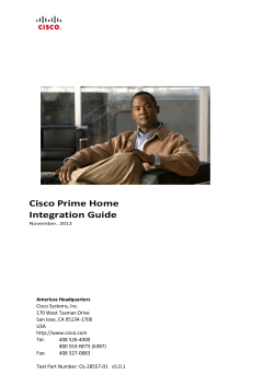 Cisco Prime Home Integration Guide, 5.0.1