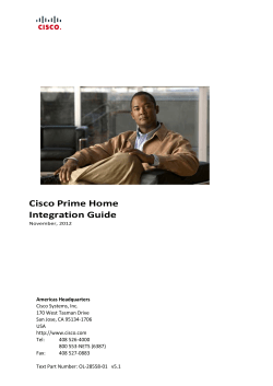 Cisco Prime Home Integration Guide, 5.1