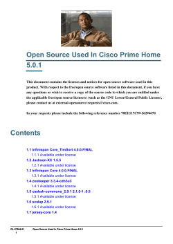 Cisco Prime Home Open Source, 5.0.1