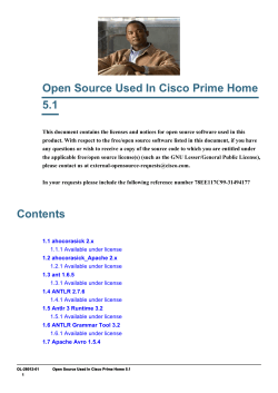 Cisco Prime Home Open Source, 5.1