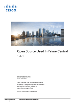 Open Source Used In Cisco Prime Central 1.4.1