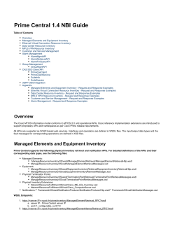 Cisco Prime Central 1.4 NBI Guide