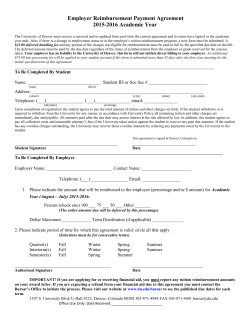 Employer Reimbursement Agreement(For New and/or Renewals)