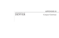 Appendix H: Campus Gateways