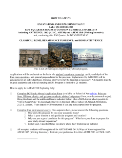How to Apply to EXCAVATING ITALY