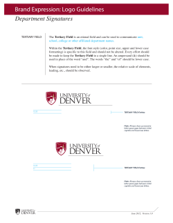University of Denver Logo - Tertiary Field Guide