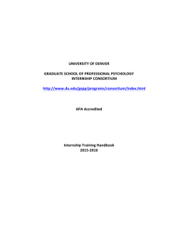 Internship Training Handbook