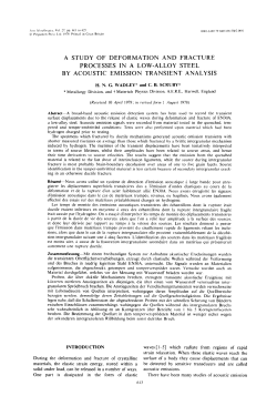 A Study of Deformation and Fracture Processes in a Low-Alloy Steel by Acoustic Emission Transient Analysis