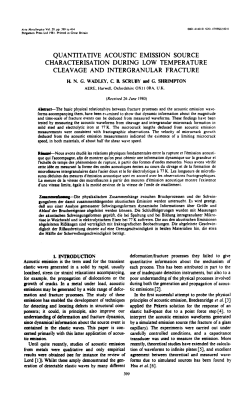 Quantitative Acoustic Emission Source Characterization During Low Temperature Cleavage and Intergranular Fracture