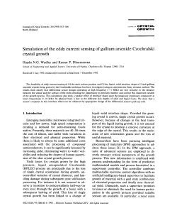 Simulation of the Eddy Current Sensing of Gallium Arsenide Czochralski Crystal Growth