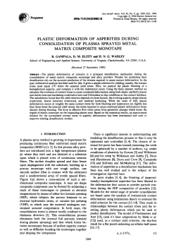Plastic Deformation of Asperities During Consolidation of Plasma Sprayed Metal Matrix Composite Monotape