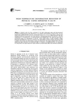 High Temperature Deformation Behavior of Physical Vapor Deposited Ti-6A1-4V