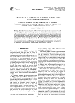 Luminescence Sensing of Stress in Ti/A12O3 Fiber Reinforced Composites