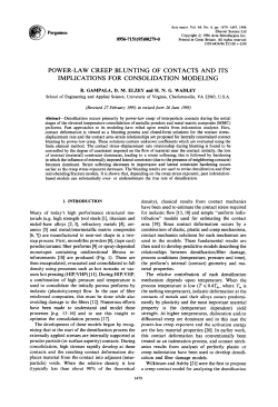 Power-Law Creep Blunting of Contacts and Its Implications for Consolidation Modeling