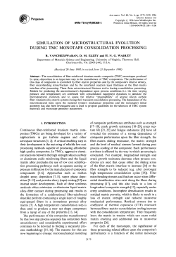 Simulation of Microstructural Evolution During TMC Monotape Consolidation Processing
