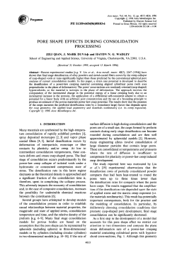 Pore Shape Effects During Consolidation Processing