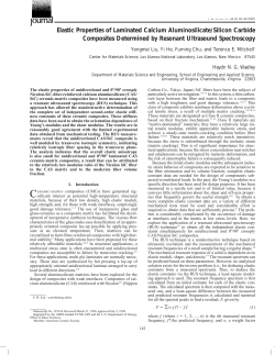 Elastic Properties of Laminated Calcium Aluminosilicate/Silicon Carbide Composites Determined by Resonant Ultrasound Spectroscopy