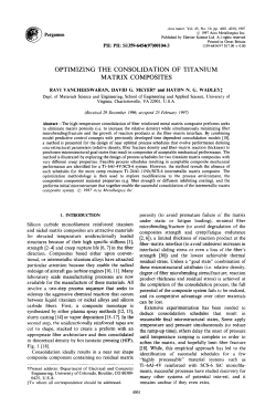 Optimizing the Consolidation of Titanium Matrix Composites