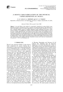 A Monte Carlo Simulation of the Physical Vapor Deposition of Nickel