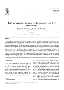 Eddy Current Sensor Concepts for the Bridgman Growth of Semiconductors