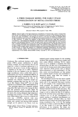 A Fiber Damage Model for Early Stage Consolidation of Metal-Coated Fibers