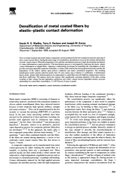 Densification of Metal Coated Fibers by Elastic-Plastic Contact Deformation