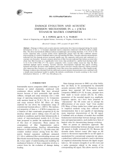Damage Evolution and Acoustic Emission Mechanisms in 2 + /SCS-6 Titanium Matrix Composites