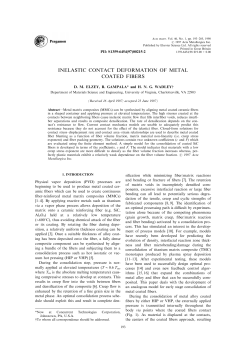 Inelastic Contact Deformation of Metal Coated Fibers