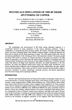 Multiscale Simulations of the RF Diode Sputtering of Copper