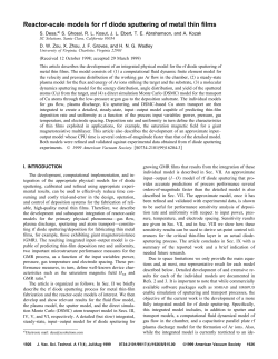 Reactor-Scale Models for RF Diode Sputtering of Metal Thin Films