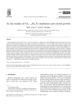In-situ Studies of Cd1-xZnxTe Nucleation and Crystal Growth