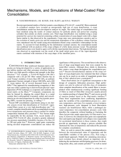 Mechanisms, Models, and Simulations of Metal-Coated Fiber Consolidation