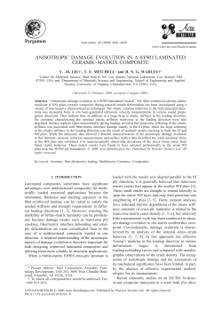 Anistropic Damage Evolution in a 0&deg; - 90&deg; Laminated Ceramic Matrix Composite