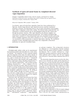 Synthesis of Open Cell Metal Foams by Templated Directed Vapor Deposition
