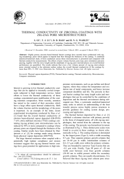 Thermal Conductivity of Zirconia Coatings with Zig-Zag Pore Microstructures