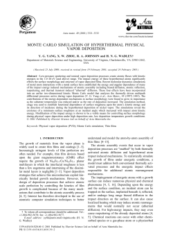 Monte Carlo Simulation of the Hyperthermal Physical Vapor Deposition