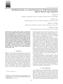 Distributed Porosity as a Control Parameter for Oxide Thermal Barriers made by Physical Vapor Deposition
