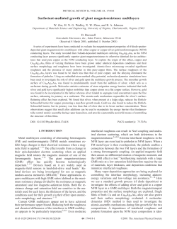 Surfactant Mediated Growth of Giant Magnetoresistnace Multilayers