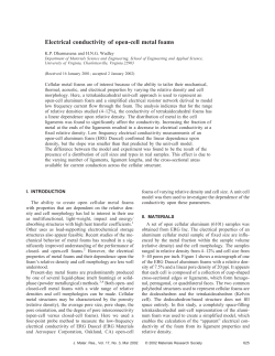 Electrical Conductivity of Open Cell Metal Foams