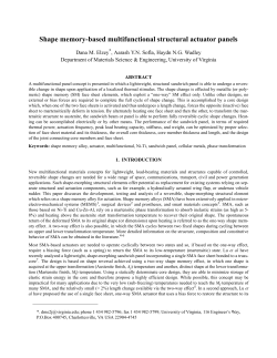Shape-Memory Based Multifunctional Structural Actuator Panels
