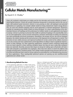 Cellular Metals Manufacturing